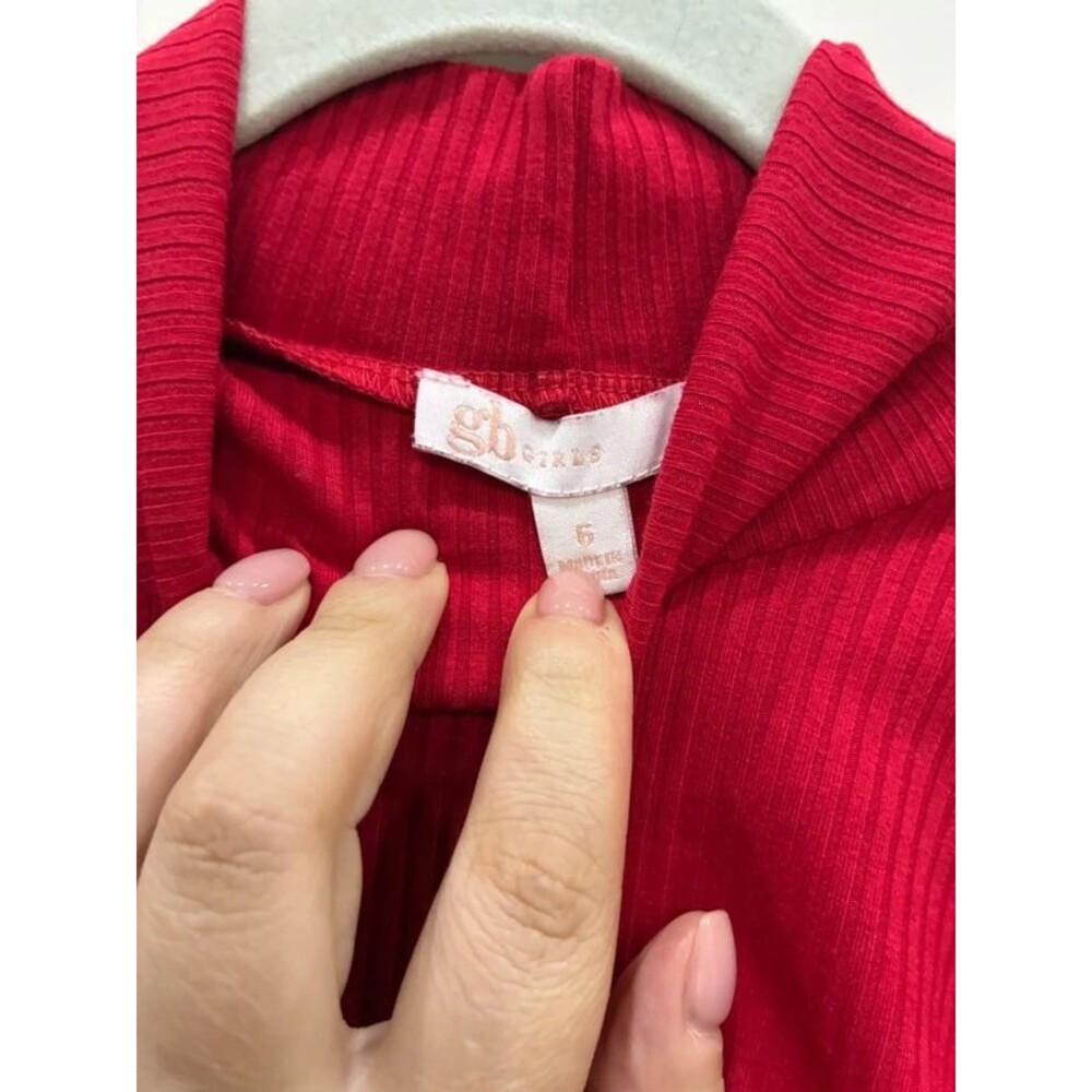 Girls Red Turtleneck
